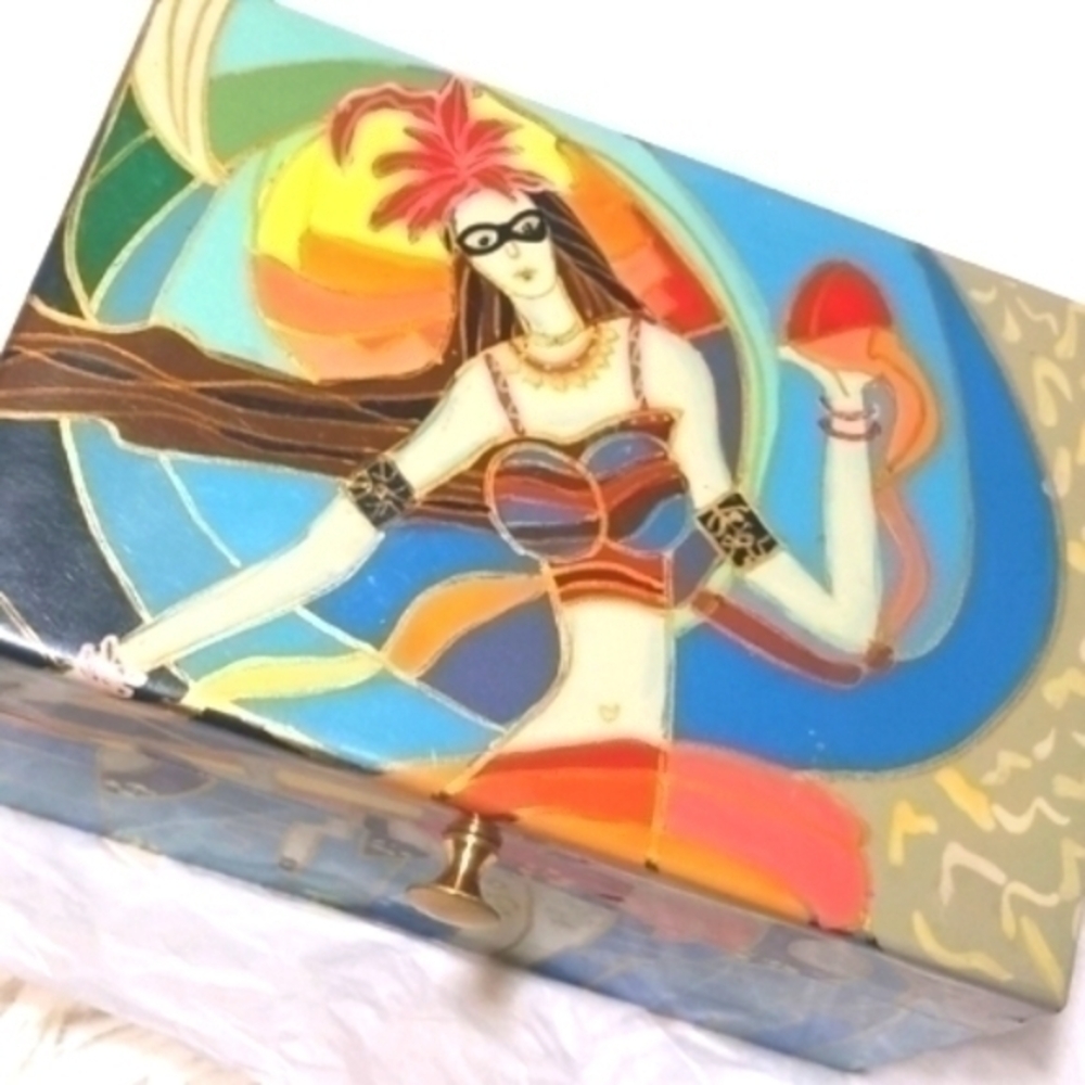 Vintage Acrylic On Vacay "Lady Do What It Do" Keepsake Box
